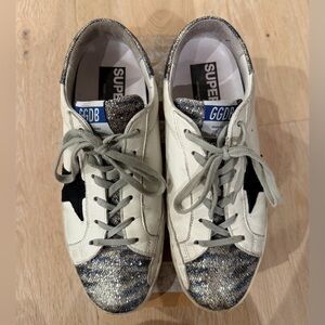 Golden Goose Zebra Glitter Sneakers